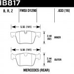 Колодки тормозные HB817B.633 HAWK HPS 5.0 Mercedes-Benz CL63 AMG  задние