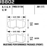 Колодки тормозные HB802U.661 HAWK DTC-70 D1784 Mustang Perf Package (Front)