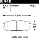 Колодки тормозные HB442G.496