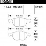 Колодки тормозные HB449B.679