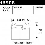 Колодки тормозные HB908G.555