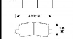 Колодки тормозные HB876B.610 HAWK HPS 5.0 Acura RLX Sport Hybrid задние