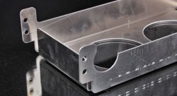 Диффузор для масляного радиатора 300*135*50 10 рядов под 2 вентилятора 4" (Spal 96) мм, алюминий 2мм CAOC02