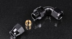 Фитинг AN8 90 градусов под алюминиевую трубку 12мм, мама