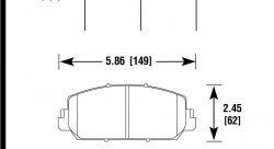 Колодки тормозные HB875Z.666 HAWK PC Acura RDX  передние