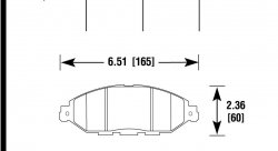 Колодки тормозные HB871B.624 перед NISSAN PATHFINDER IV (R52); INFINITY QX60;