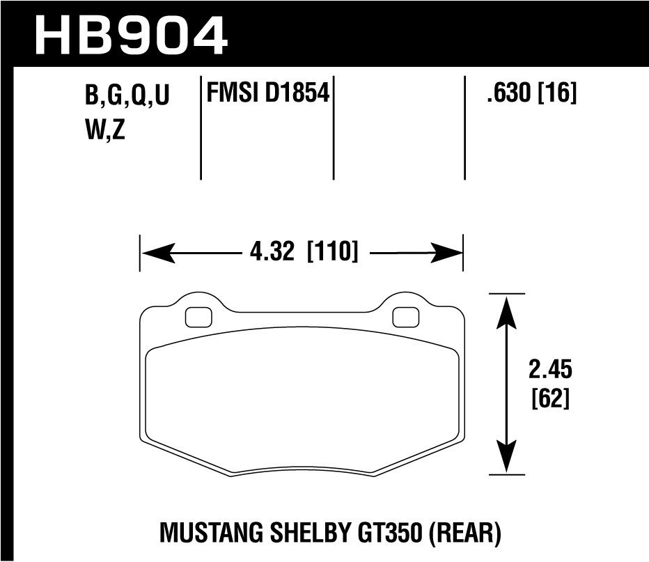 Колодки тормозные HB904Q.630