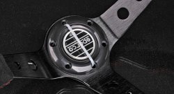 Руль 350мм SPARCO style, большой вылет, замша, красная нить