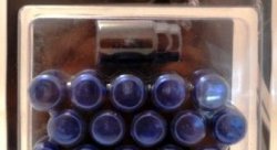 Комплект колесных гаек 12*1.5мм - 20шт. - синий хром