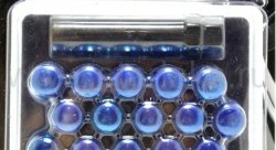 Комплект гаек М12х1,5 L=34 синие + 1ключ