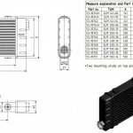 Радиатор масляный 320x101x40; ProLine Slimline SLM (M22x1,5 выход) Setrab, 53-10744
