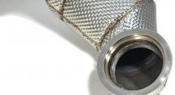 Приемная труба (даунпайп) VW-DP-0223 BLACKROCK LAB VAG 1.8,2.0 TSI MQB передний привод, термоэкран