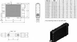 Радиатор масляный 320x101x40; ProLine Slimline SLM (M22x1,5 выход) Setrab, 53-10744