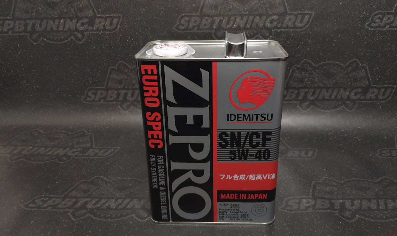 Моторное масло Idemitsu zepro euro spec 5W40 sn-cf fully-synthetic, 4л