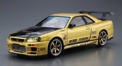 Сборная модель Aoshima Nissan TOP SECRET BNR34 Skyline GT-R '02