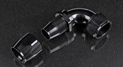 Фитинг AN20 90 градусов под шланг AN, черный