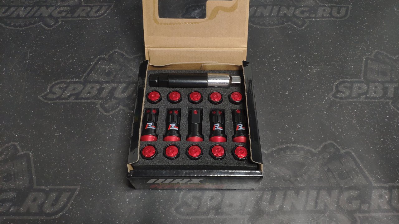 Комплект кованных гаек Drinty Racing Nuts М12х1.5 красный