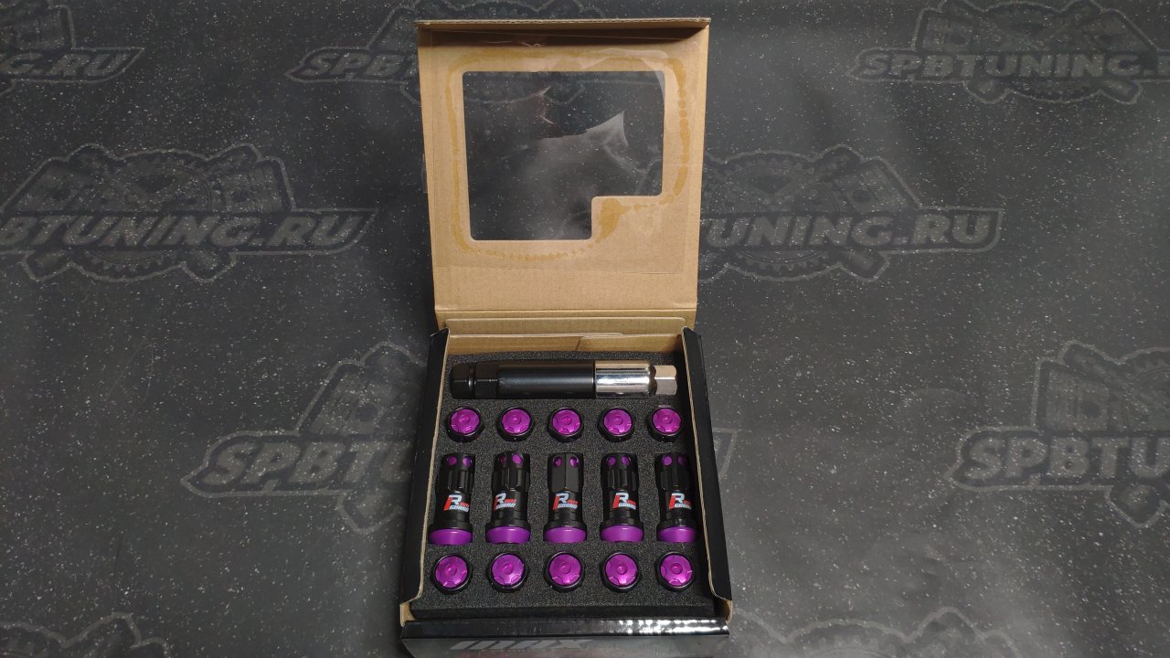 Комплект кованных гаек Drinty Racing Nuts М12х1.5 , фиолетовый