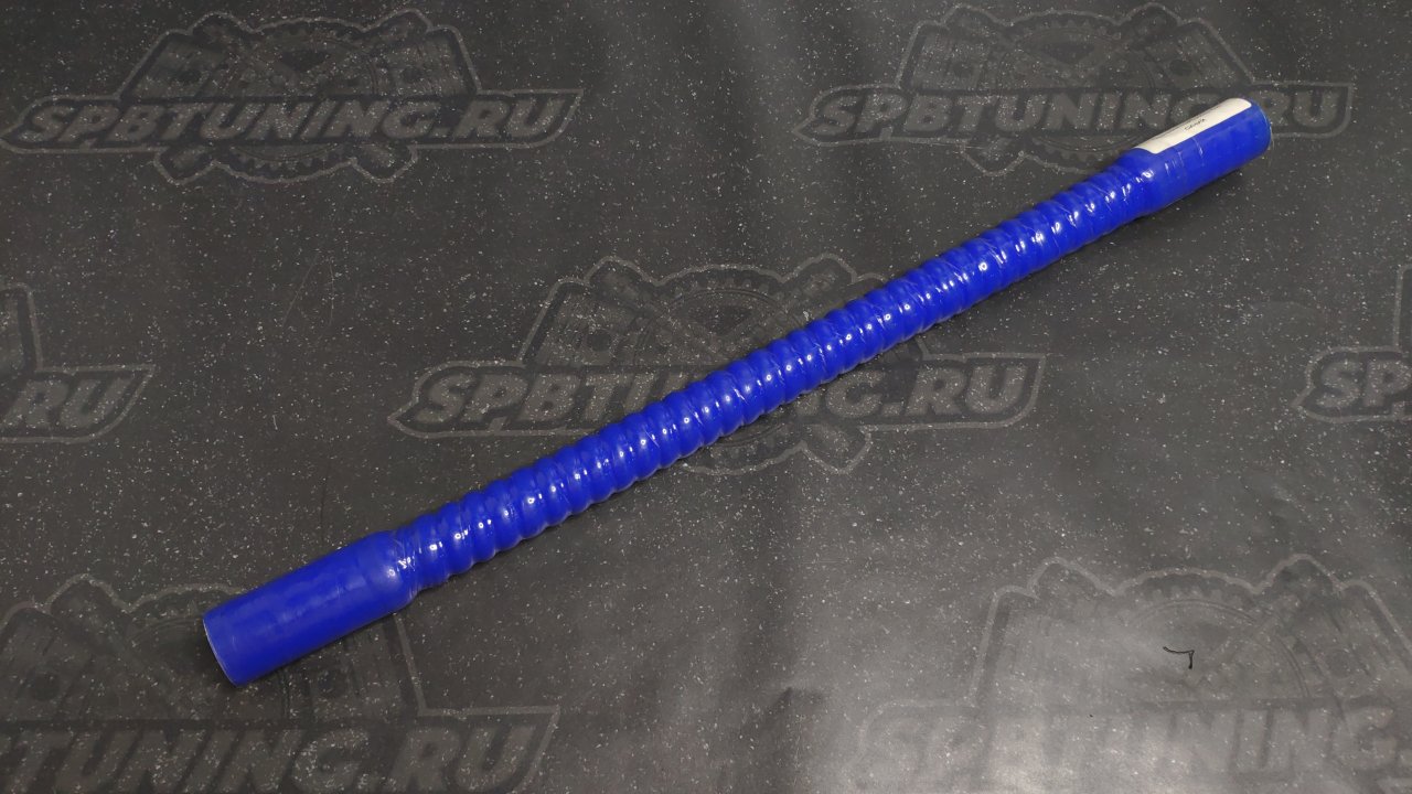 Шланг силиконовый гофрированный L500мм D16 (синий)