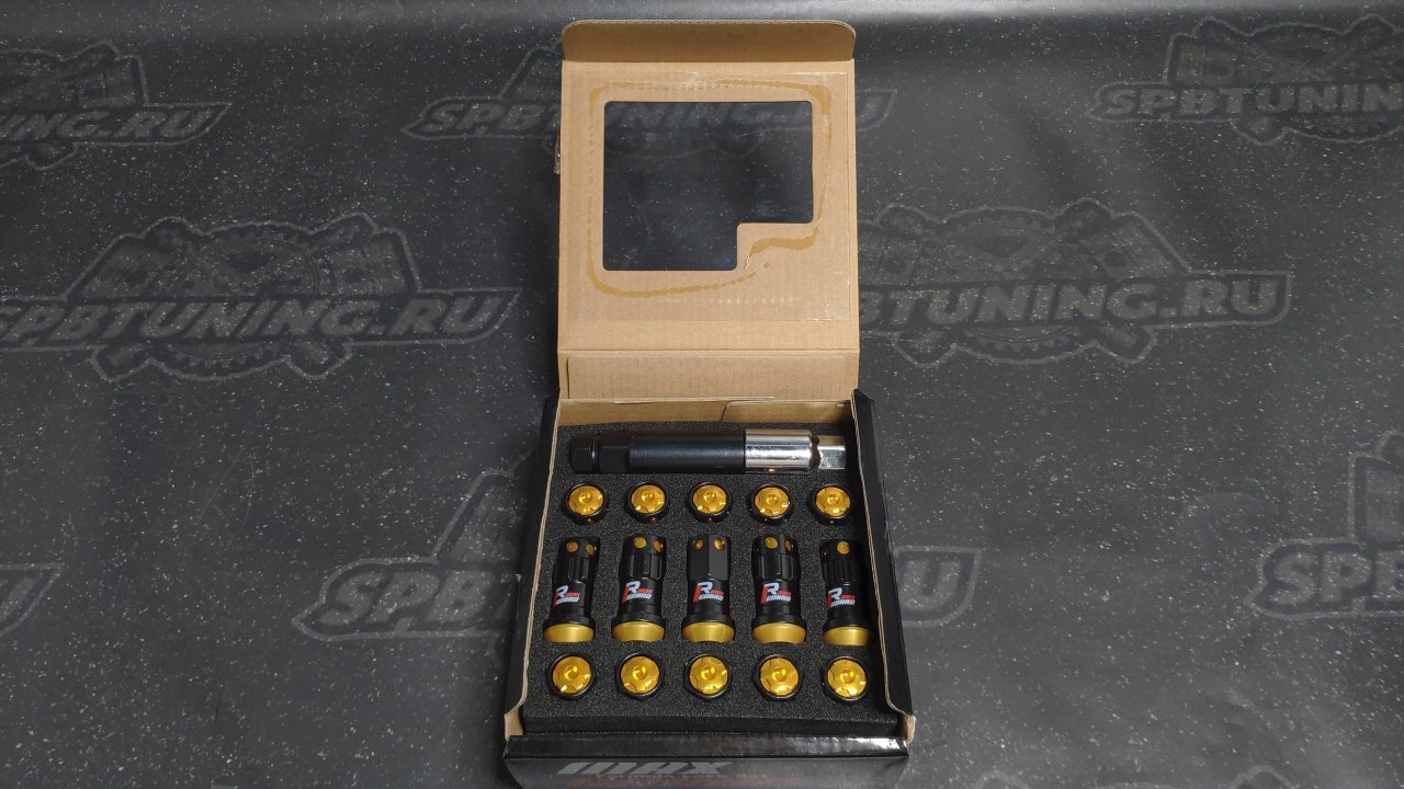 Комплект кованных гаек Drinty Racing Nuts М12х1.25 золотистый