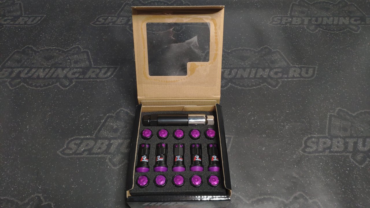 Комплект кованных гаек Drinty Racing Nuts М12х1.25 , фиолетовый