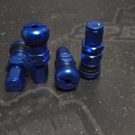 Ниппеля колесные алюминиевые - синие