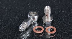Фитинг BANJO AN4 + болт M11*1,0мм, рестриктор - 1мм, 7/16"-24 (масло)