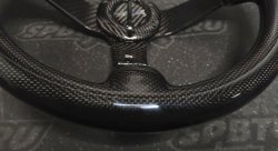 Руль 350мм, большой вылет, FULL WET CARBON