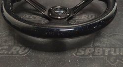 Руль 350мм, большой вылет, GALAXY черный