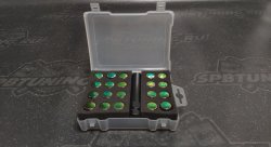 Комплект Гаек колесных M12X1,5 Радужный Титан хром, высота 33мм, 12 луч