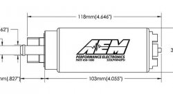 Бензонасос 340л/ч, с установочным комплектом AEM 50-1000