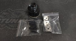 Маслоуловитель круглый, с фильтром, черный