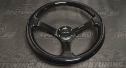 Руль 350мм, большой вылет, GALAXY черный