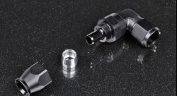 Фитинг AN8 90 градусов под тефлоновый шланг PTFE, усиленный - короткий