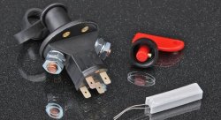 Размыкатель массы (АКБ) 12V, 6-ти контактный, с ключом флажкового типа 300A