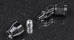Фитинг AN4 45 градусов под тефлоновый шланг PTFE, усиленный, короткий