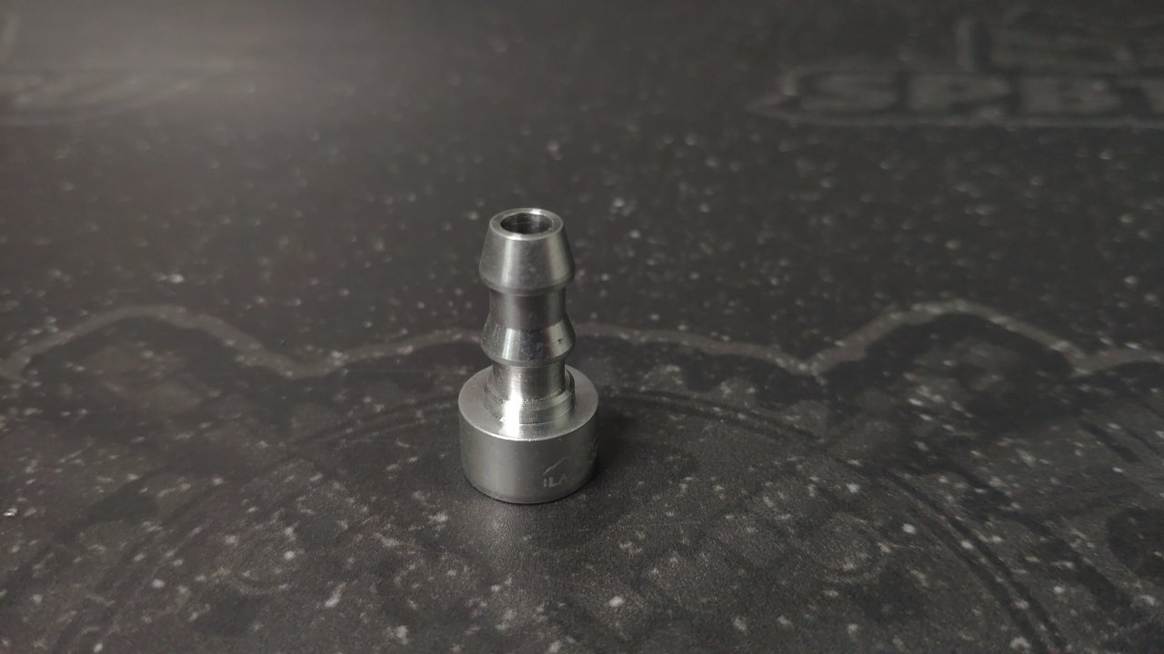 Адаптер П PUSH FIT AN04 (6,3 mm) - приварной, алюминий, BLACKROCK LAB