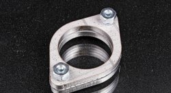 Фланец выхлопной системы 76мм комплект 2шт с прокладкой, нержавеющая сталь