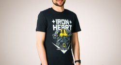 Футболка "Iron Heart", черная, размер - 2XL