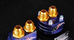 N1 Проставка адаптер для выноса масляного фильтра A0 (3 шланга)