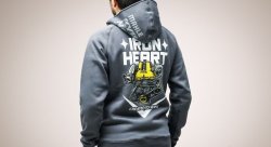 Худи "Iron Heart", серая, размер M