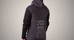 Худи ZIP Long, черная, на молнии, размер - XL