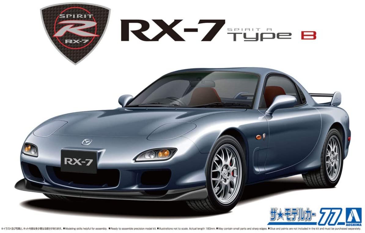 AOSHIMA Сборная модель Mazda RX-7 FD3S, Spirit R Type B, '02