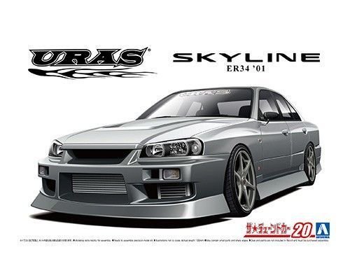 AOSHIMA Сборная модель Nissan Skyline ER34, 25GT-T, Uras