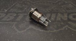 Тумблер с фиксацией двухпозиционный водонепроницаемый 12В 3А - белая подсветка