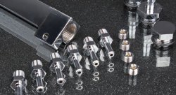 Пневмо разветвитель, алюминиевый, хром (Vacuum / Boost Block) AUTOBAHN88