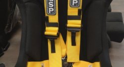 Ремни безопасности QSP Pro-Plus 6-ти точечные, желтые, с омологацией