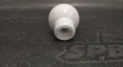 Ручка КПП шар, литой пластик (белый) М10*1,25