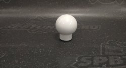 Ручка КПП шар, литой пластик (белый) М10*1,25
