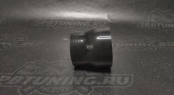 Патрубок силиконовый прямой 63-76мм - черный